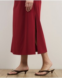 Atmos&Here Curvy - Aroha Boat Neck Maxi Dress