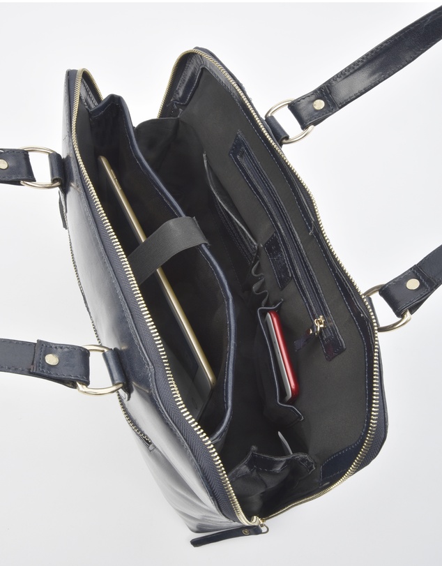 Cobb & Co - Fawkner Structured Leather Business Bag