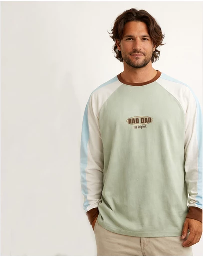 Banabae - Rad Dad Long Sleeve Spliced Tee