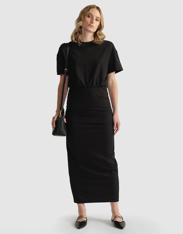 Decjuba - Gabbie Ruched Midi Dress