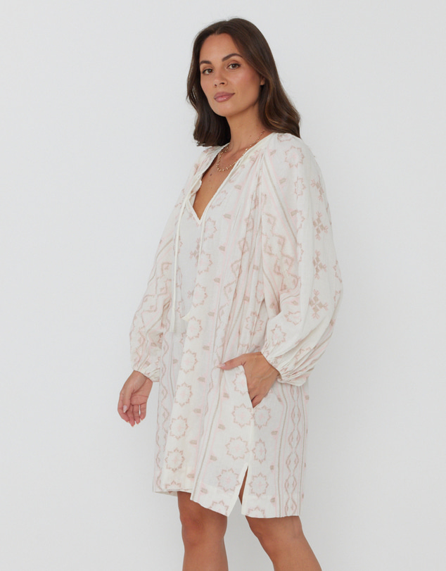 ALEXANDRA - Twill Dress Ivory