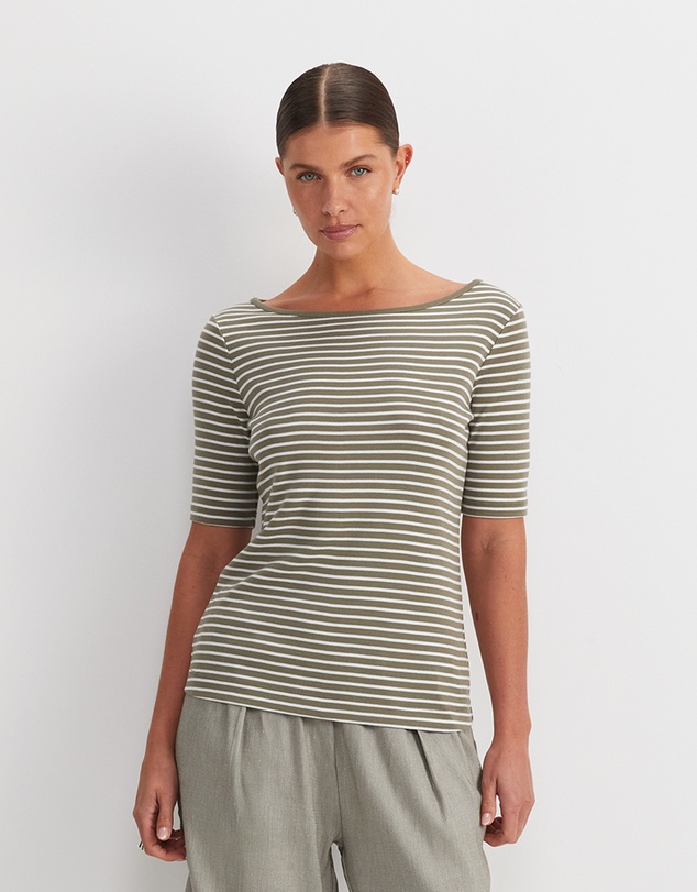 Sportscraft - Heidi Boat Neck Half Sleeve Tee