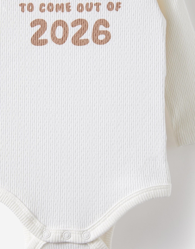 Cotton On Kids - Organic Pointelle Long Sleeve Bubbysuit
