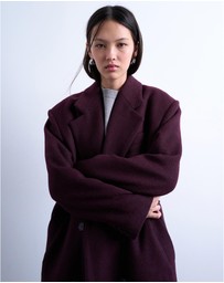 TOPSHOP - Double-Breasted Longline Coat