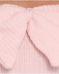 Petal & Pup - Helene Bow Off Shoulder Knit Sweater - Pink