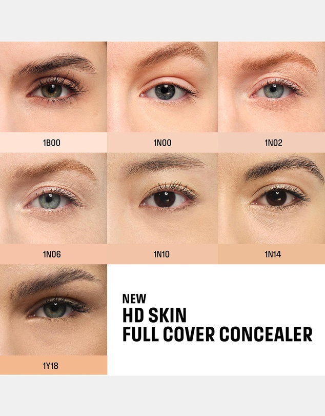 MAKE UP FOR EVER - HD Skin Full Cover Concealer Multi-Use Concealer with Niacinamide & Hyaluronic Acid