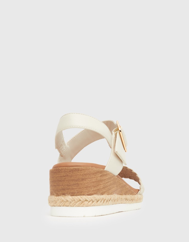 Zeroe - Wider Fit Kenzie Vegan Low Wedge Sandals