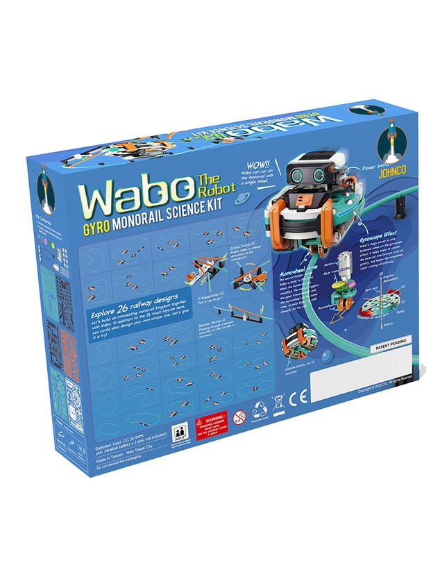 JOHNCO - Johnco - Wabo the Robot - Gyro Monorail Science Kit