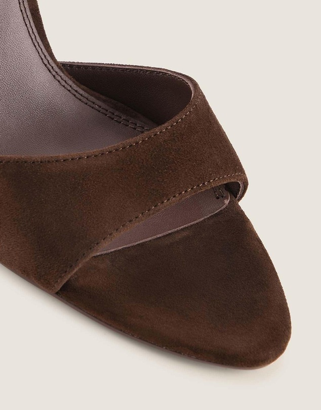 Shelly Shen - Addison High Sandals Brown Suede