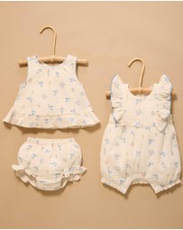 Purebaby - Ruffle Romper -Kids-Babies