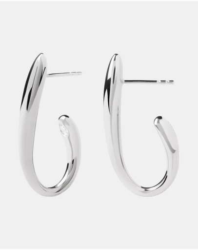 PDPAOLA - Volta Silver Hoop Earrings