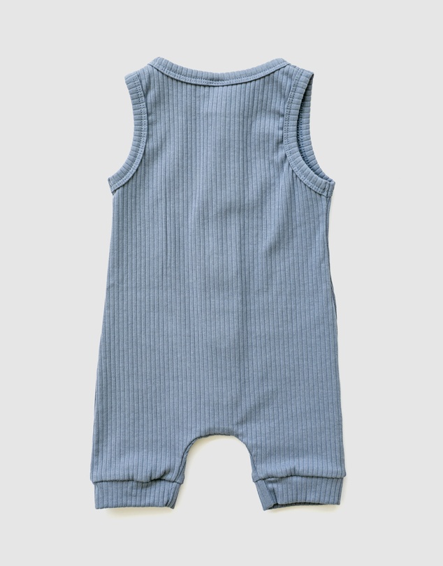 WITH LOVE FOR KIDS - BASICS Wide Ribbed Romper - Babies