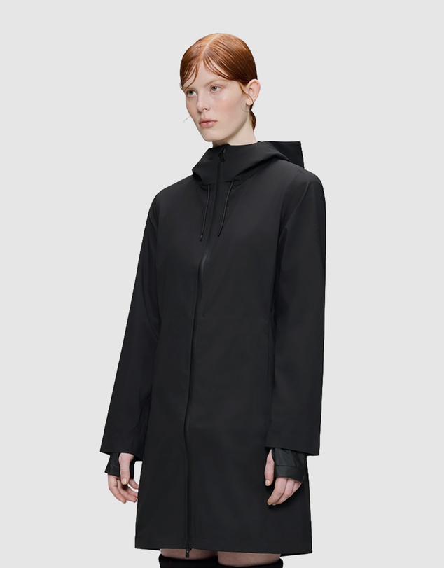 RAINS - Suva Hardshell Long W Jacket Black