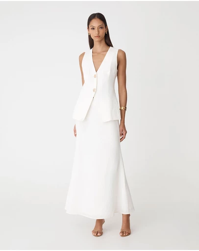 Forcast - Amelia Linen Blend Maxi Skirt