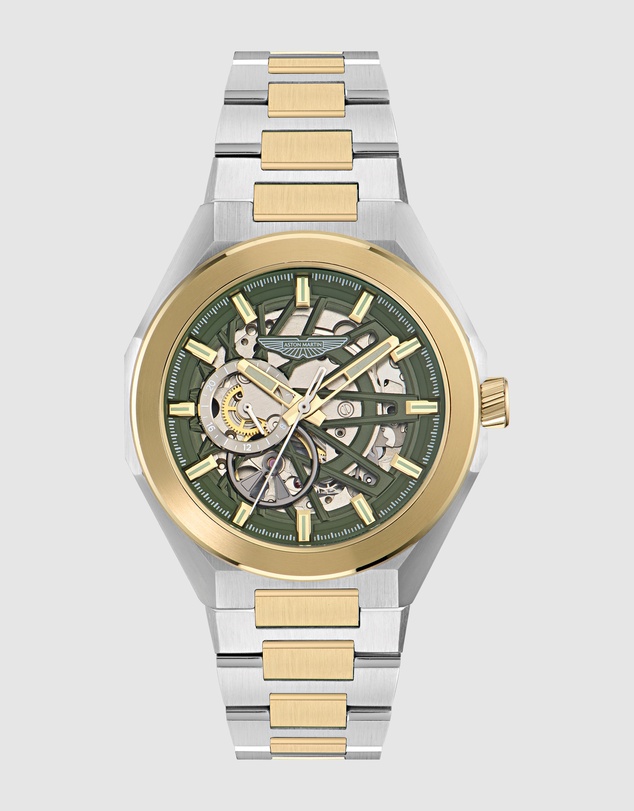 Aston Martin - TKS 42mm Bertelli Green Two Tone Steel Bracelet Watch