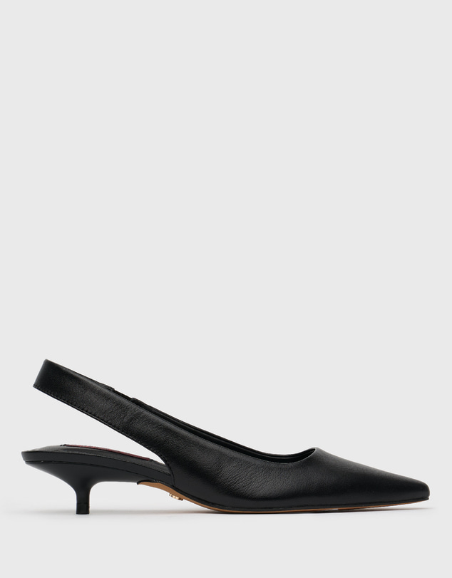 Betts - Leila Leather Slingback Stiletto Heel Pumps