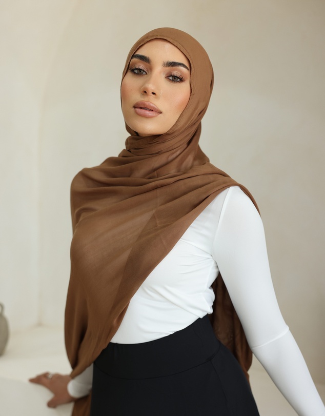 Mod Squad - Double Stitch Hijab- Pecan