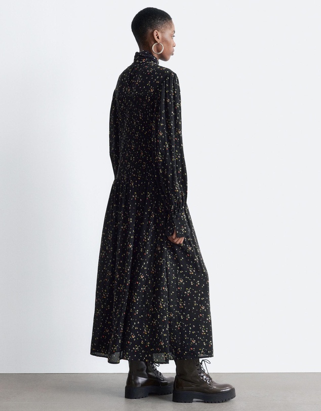 & Other Stories - Smocked Balloon-Sleeve Midi Dress