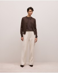 Trenery - Cotton Modal Interlock T-shirt in Coffee Bean