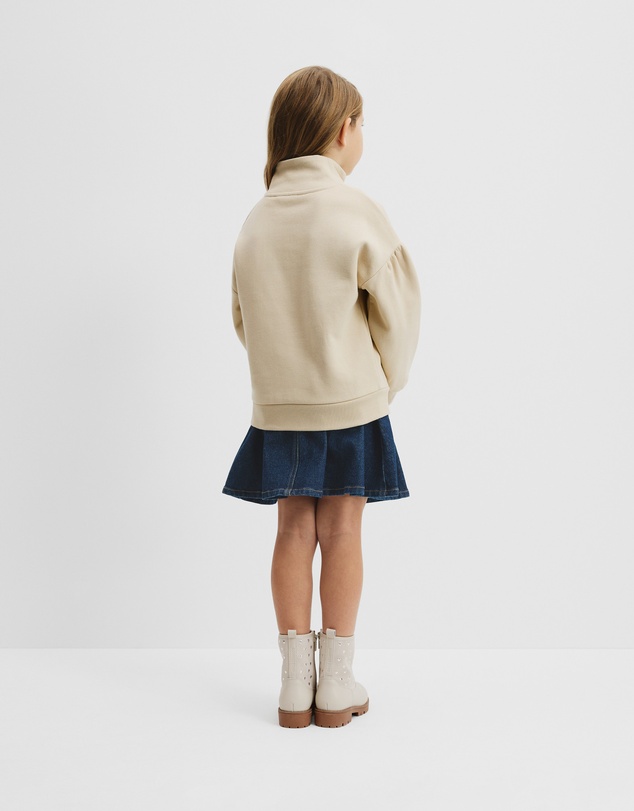 Country Road - Australian Cotton Blend Sequin Half Zip Sweat