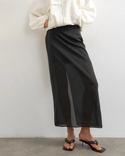 TOPSHOP - Helena Sheer Maxi Skirt