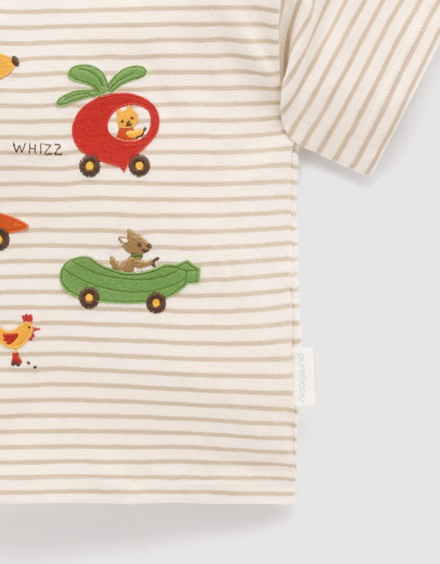 Purebaby - Garden Cars Tee-Kids-Babies