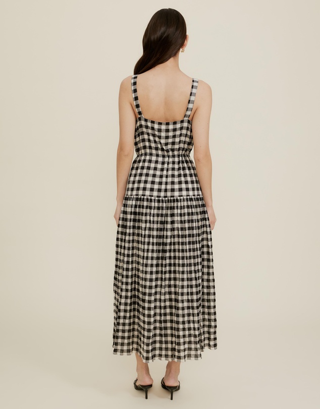 The Fated - Yvelines Check Midi Dress