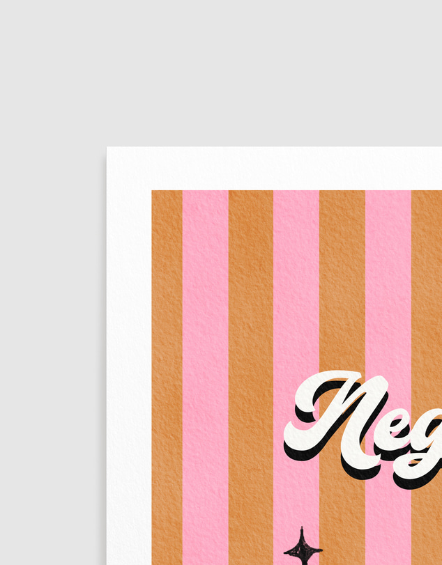Olive et Oriel - Negroni Drink On Stripes by Baroo Bloom Art Print