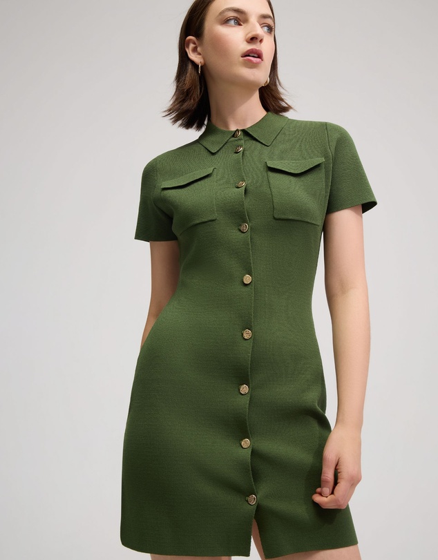 Oxford - Olive Knitted Mini Dress