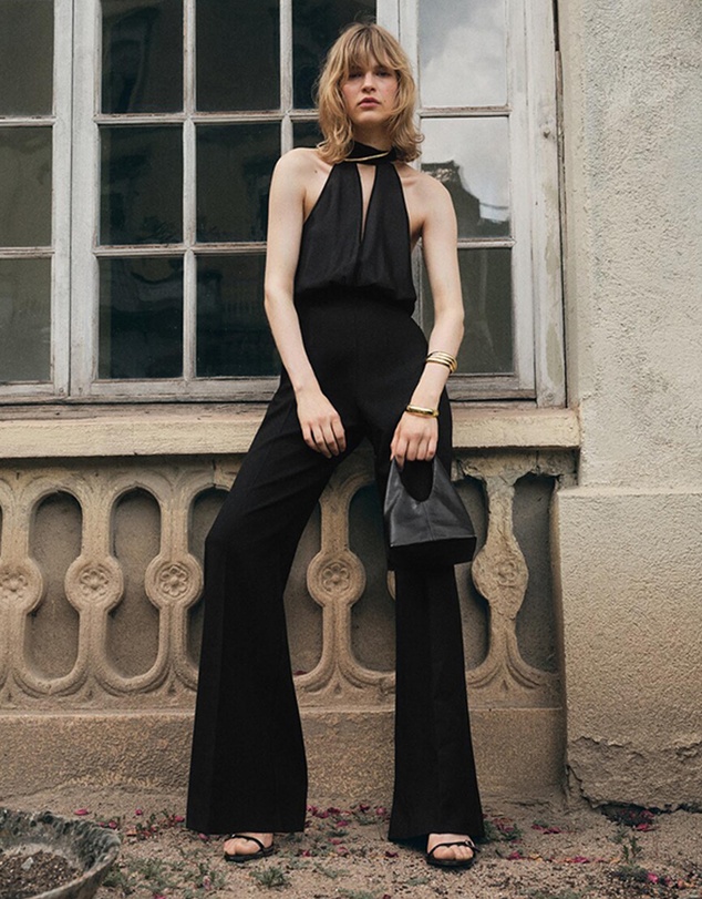 M.N.G - Halter-Neck Jumpsuit With Scarf