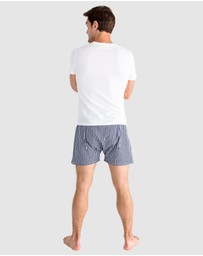 Sant And Abel - Men's Hepburn Gingham Navy Boxer Shorts
