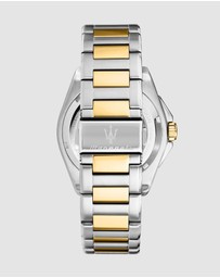 Maserati - Maserati Velocita 41mm Automatic Black Dial Two Tone Stainless Steel Strap Watch