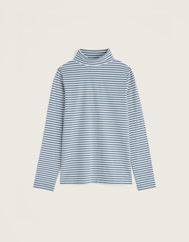Seasalt - Seasalt Cornwall Blue Landing Roll Neck Top