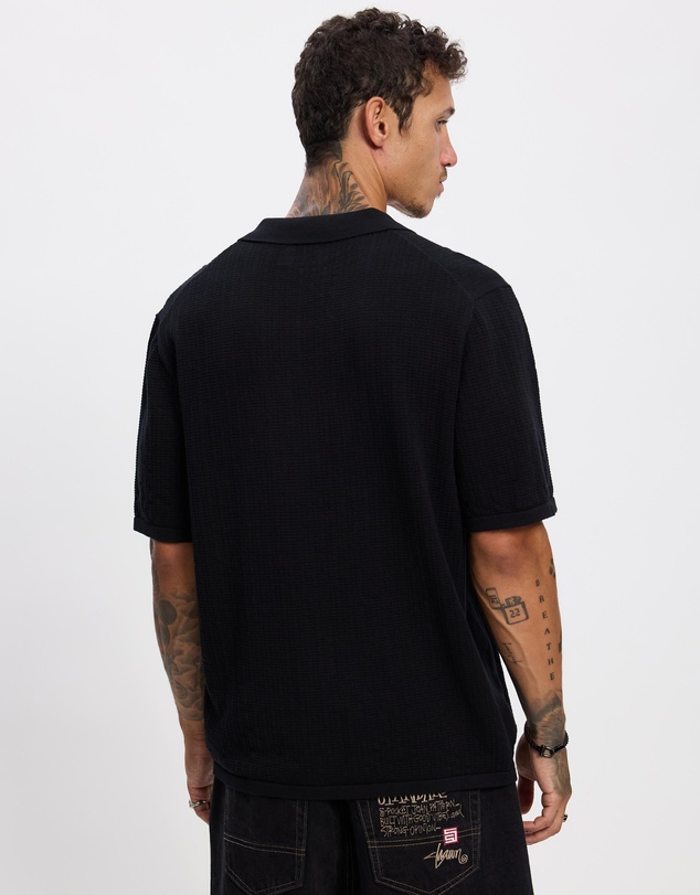 Rhythm - Textured Knit Whip Stitch Polo