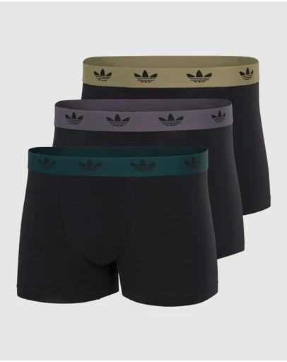 adidas Originals - 3 Pack Comfort Flex Cotton Trunk Underwear