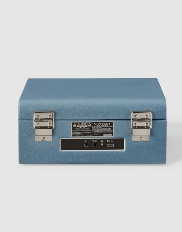 Crosley - Crosley Voyager Portable Retro CD Player with Stereo Bluetooth Speakers, FM Radio - Washed Blue