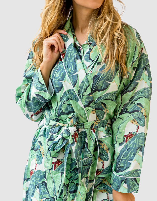 Sant And Abel - Women's Martinique® Green Banana Leaf Robe
