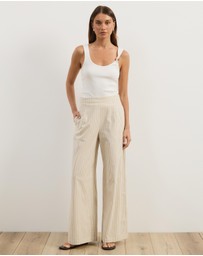Atmos&Here - Charlie Wide Leg Stripe Pants