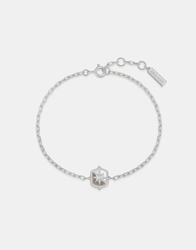 Ania Haie - Ania Haie Silver Colour-Block Mother of Pearl Star Bracelet