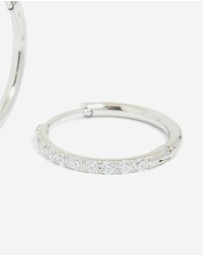 Lovisa - Surgical Steel Cubic Zirconia Classic Hoop Earrings 12 MM