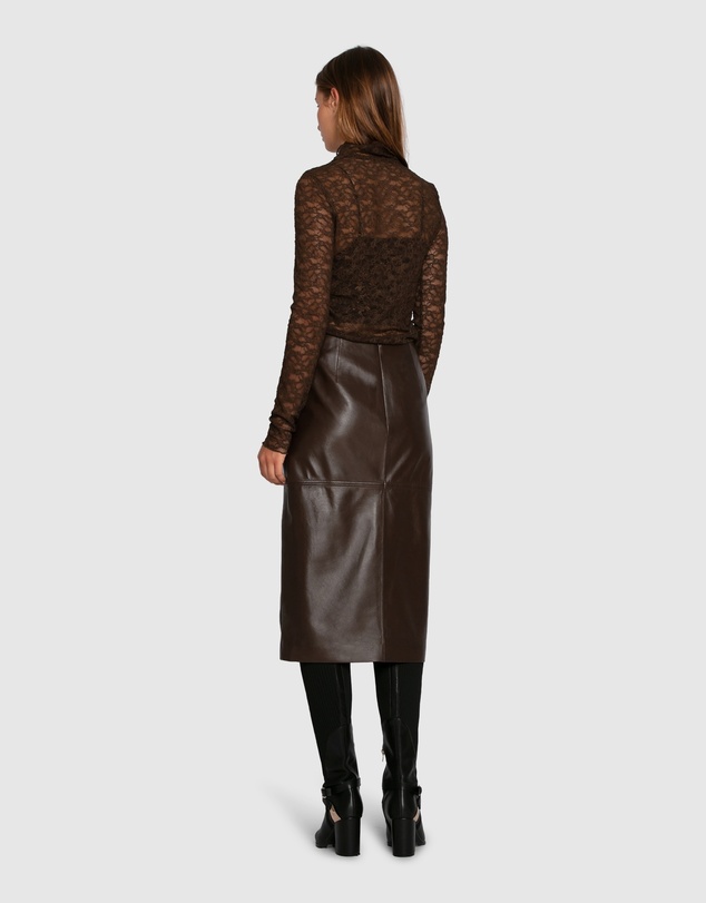 Belle & Bloom - Understated Leather Pencil Skirt