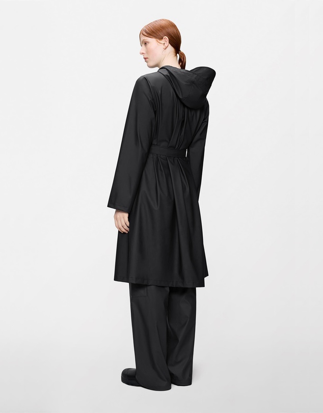 RAINS - A-Line Longer Women's Jacket Black