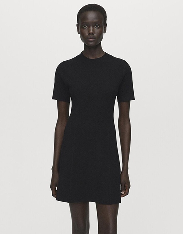 M.N.G - Fine-Knit Flared Dress