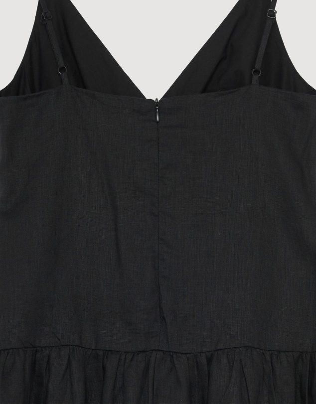 Revibe - Repaired AERE Bree V Neck Linen Maxi Dress - AU 10