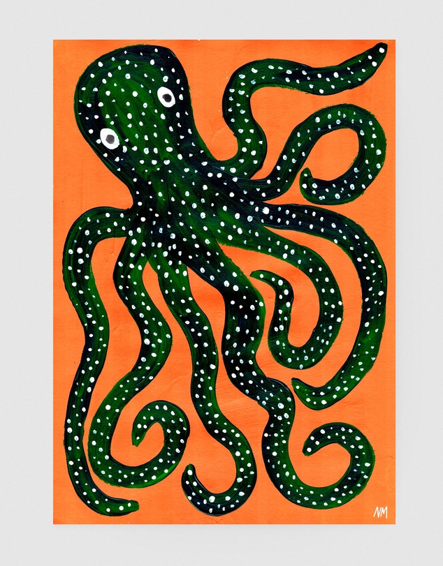 Inka Arthouse - Green Octopus by Nancy McKie