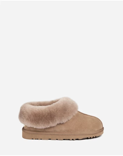 Ozwear Connection Uggs - Ugg Slippers Collar Unisex Premium Sheepskin Slippers Suede