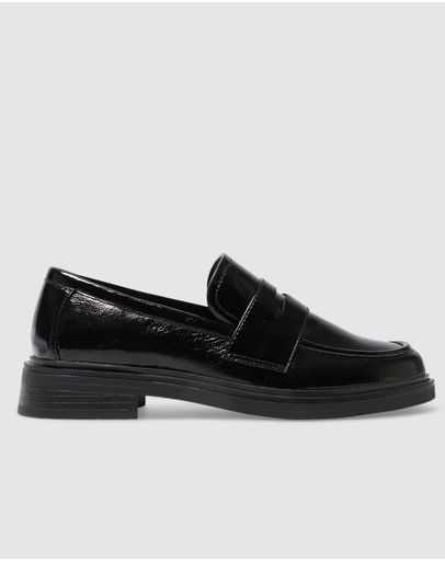 BLACK CRINKLE PATENT