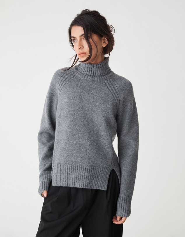 Forcast - Jada Notch Hem Turtleneck Knit