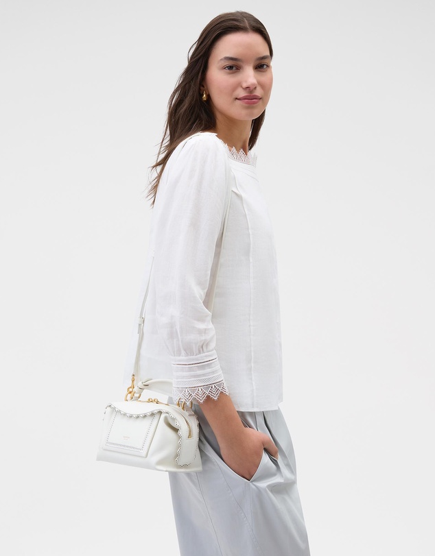 Oroton - Mica Broidery Mini Bowler Bag