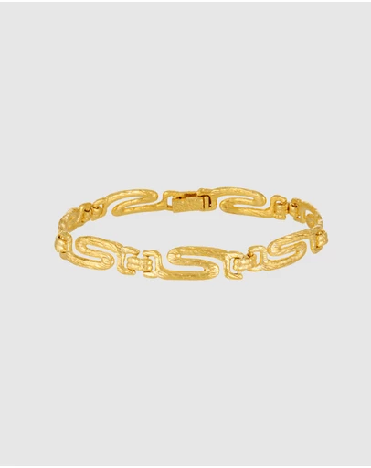 HOUSE OF SLANI - Adjustable Textured Gold Athena Bracelet